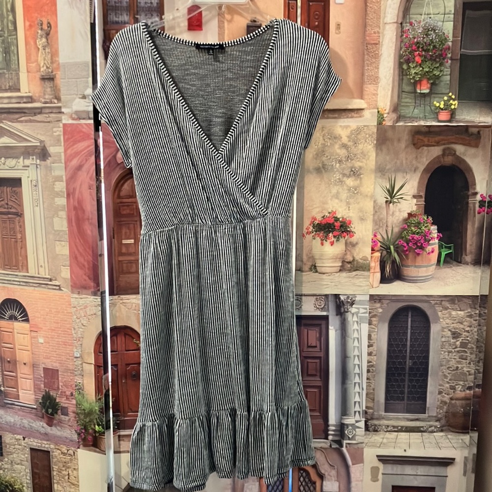 Caution to the wind striped dress